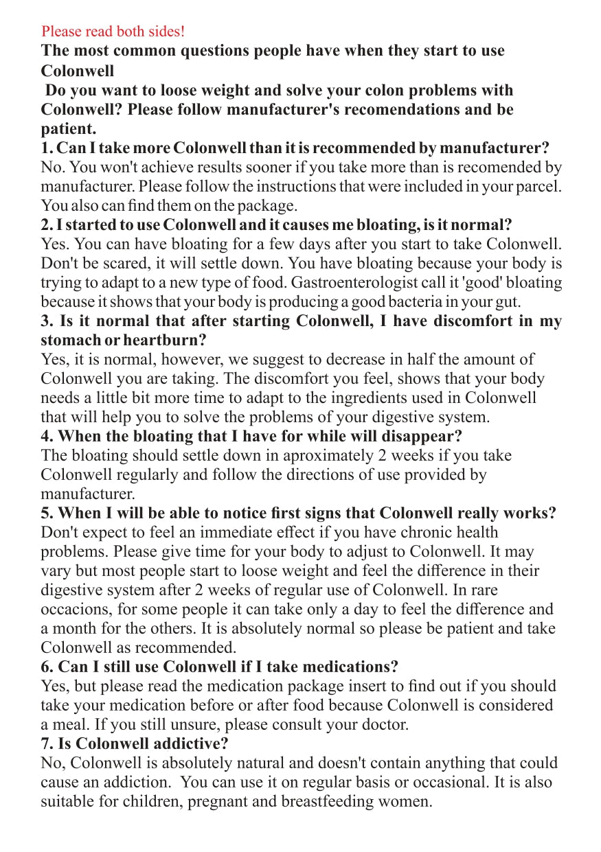 ColonWell - Natural Flavour (for weight loss and intestine health)
